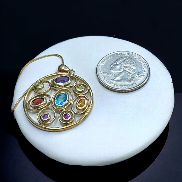 🌺Gold Vermeil & Gemstone Necklace-NWOT - Picture 8 of 10